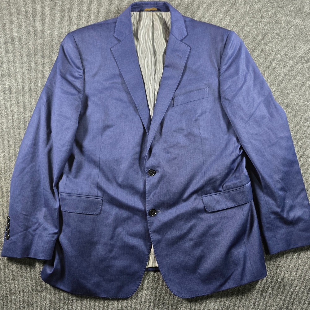 Brooks Brothers Explorer Regent Fit Blazer Blue Wool Blend Sport Coat 44R Mens